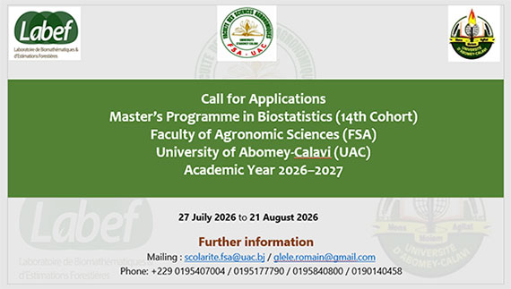 🎓 “ 𝗔𝗱𝘃𝗮𝗻𝗰𝗲 𝘆𝗼𝘂𝗿 𝗰𝗮𝗿𝗲𝗲𝗿 𝘄𝗶𝘁𝗵 𝘄𝗼𝗿𝗹𝗱-𝗰𝗹𝗮𝘀𝘀 𝘁𝗿𝗮𝗶𝗻𝗶𝗻𝗴 𝗶𝗻 𝗕𝗶𝗼𝘀𝘁𝗮𝘁𝗶𝘀𝘁𝗶𝗰𝘀 𝗮𝘁 𝘁𝗵𝗲 𝗟𝗔𝗕𝗘𝗙-𝗨𝗔𝗖, 𝗕𝗘𝗡𝗜𝗡, 𝗮 𝗕𝗲𝗻𝗰𝗵𝗺𝗮𝗿𝗸 𝗥𝗲𝘀𝗲𝗮𝗿𝗰𝗵 𝗟𝗮𝗯𝗼𝗿𝗮𝘁𝗼𝗿𝘆.”